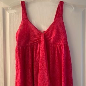 Michael Kors Pink Floral Sleeveless Tank Pink Sz S